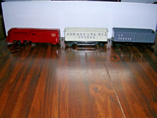 1950s Vintage Marx Floor Train Lumar  Engine and 2 Gondolas  Stripped & Painted