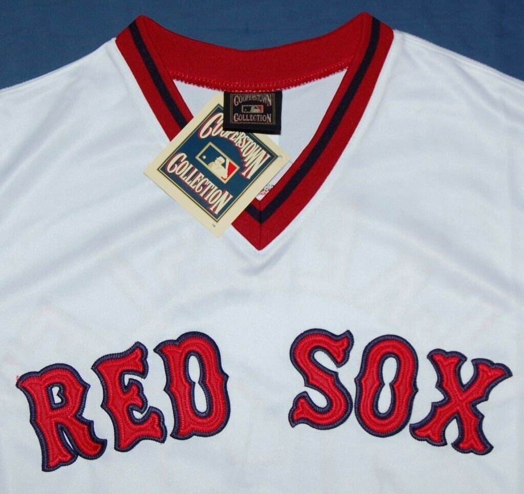 DENNIS ECKERSLEY BOSTON RED SOX SEWN JERSEY - MLB MAJESTIC COOPERSTOWN