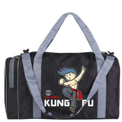 Sporttasche für Kinder Kung Fu Tai Chi wing chun schwarz/grau 50 cm Kids Budo