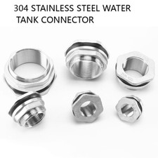 Stainless Steel Water Tank Connector Bulkhead Tank Fitting 1/2"-3/4"-1"~2" 304