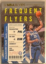 2020-21 JOEL EMBIID PANINI NBA HOOPS FREQUENT FLYERS WINTER PARALLEL INSERT!