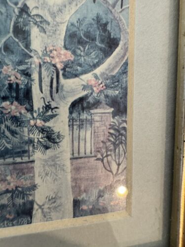 VTG E. Foster Framed Watercolors Set Of 2 Beach Children House 1983 1987 Blue - Picture 10 of 15