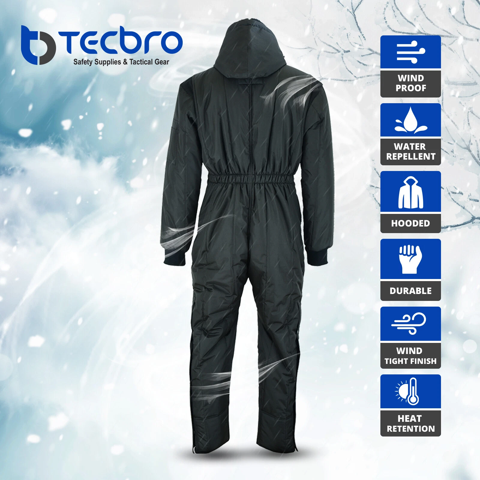 Tecbro Chill Bloc Men's Insulated Coverall Extreme Cold Weather