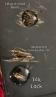 14k stamped:  Authenticated 22k Gold Ball Beads; 22k Gold Beaded Ball Necklace — photo 3