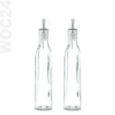 2er SET Essig Öl - 270 ml - Glas Spender Flasche Essigflasche Ölflasche Menage