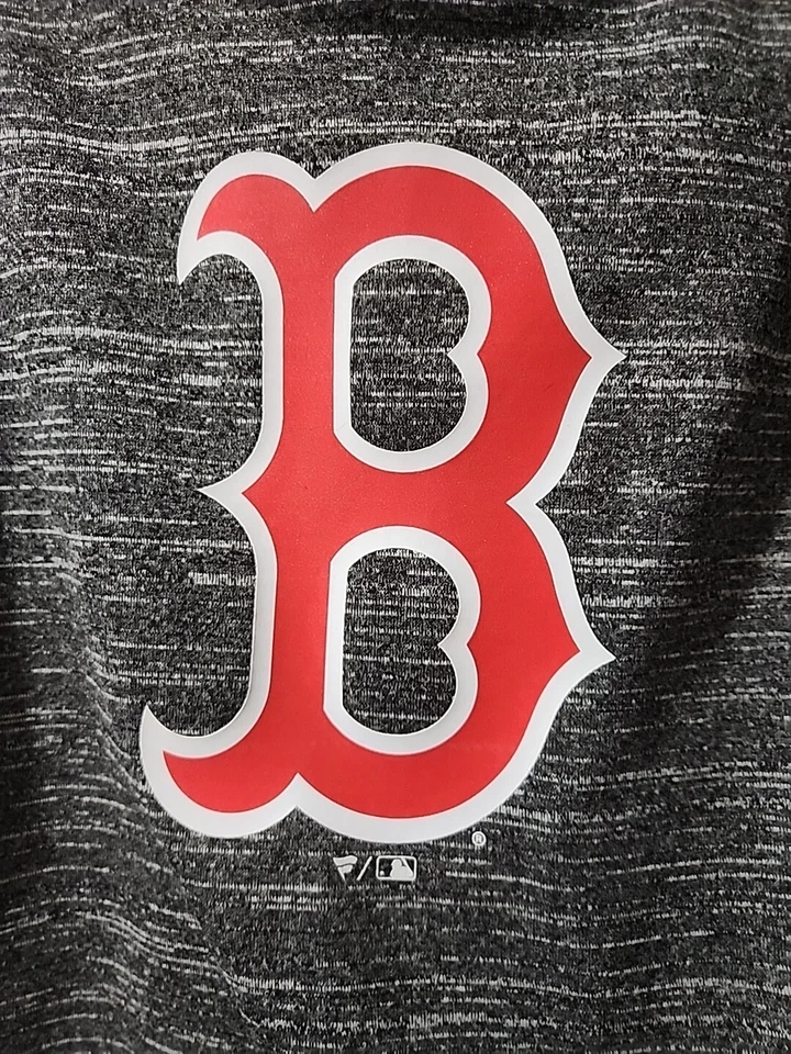 Fanatics Boston Red Sox MLB Hooded Sweatshirt Hoodie Gray/Navy Men Medium - Image 3 of 4