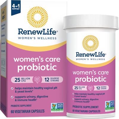 Renew Life Women's Probiotic 60 Capsules 25 Billion CFU Vegan Digestive Support