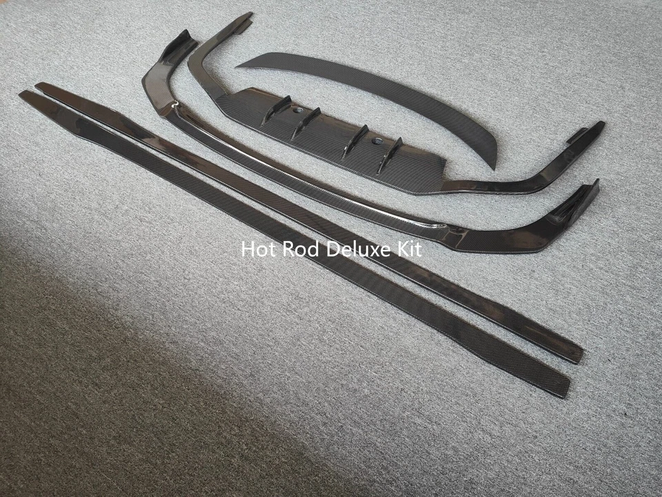 Parachoques trasero labio delantero de fibra de carbono real divisor alerón lateral para Lexus LS500H Foto 3 de 4