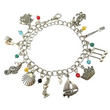 Disney Little Mermaid Silver Charm Bracelet