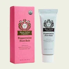 NEW Moon Valley Organics PEPPERMINT FOOT RUB SALVE OINTMENT
