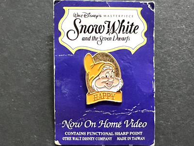 DS - Snow White VHS Promotional - Happy - Dwarf Disney Pin 301 | eBay