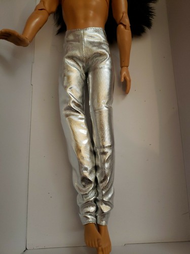 NEW SHINY SILVER PANTS FOR KEN DOLL 