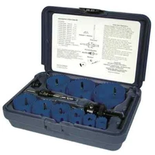 Heavy Duty BLU-MOL Cobalt Bi-Metal Hole Saw 13-Pc Journeyman Kit In Carry case