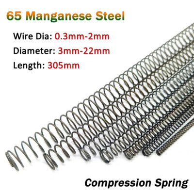 #ad OD 3mm 22mm 65 Mn Steel Compression Spring Wire Dia 0.3mm 2mm Pressure Springs $45.39