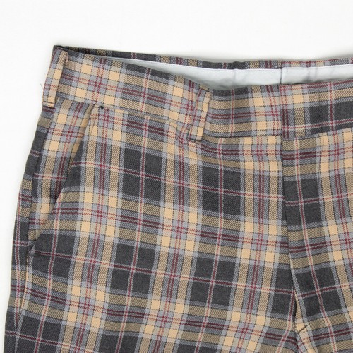 VTG Sears Odd Trousers Mens 36x29 Gray Beige Maroon Plaid Wool Blend - Picture 5 of 9