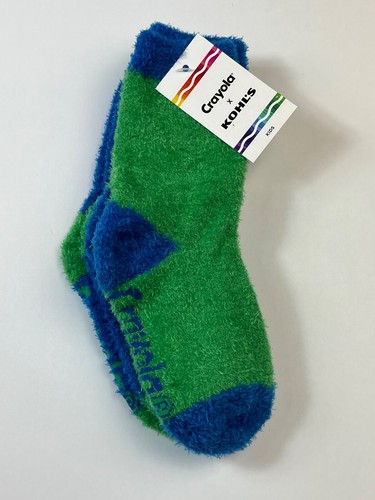 Crayola x Kohls Kids Fuzzy Socks Colorblock 2 Pair NWT - Picture 5 of 8