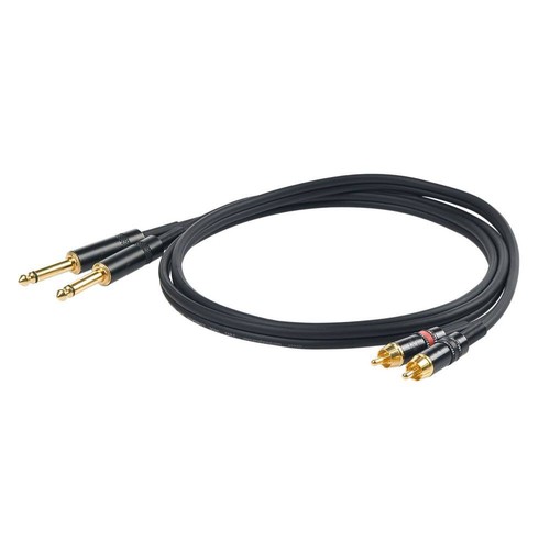 PROEL CHLP310LU3 3mt Cavo audio professionale 2 Jack Mono 6,3 mm > 2 x spina RCA - Foto 2 di 2