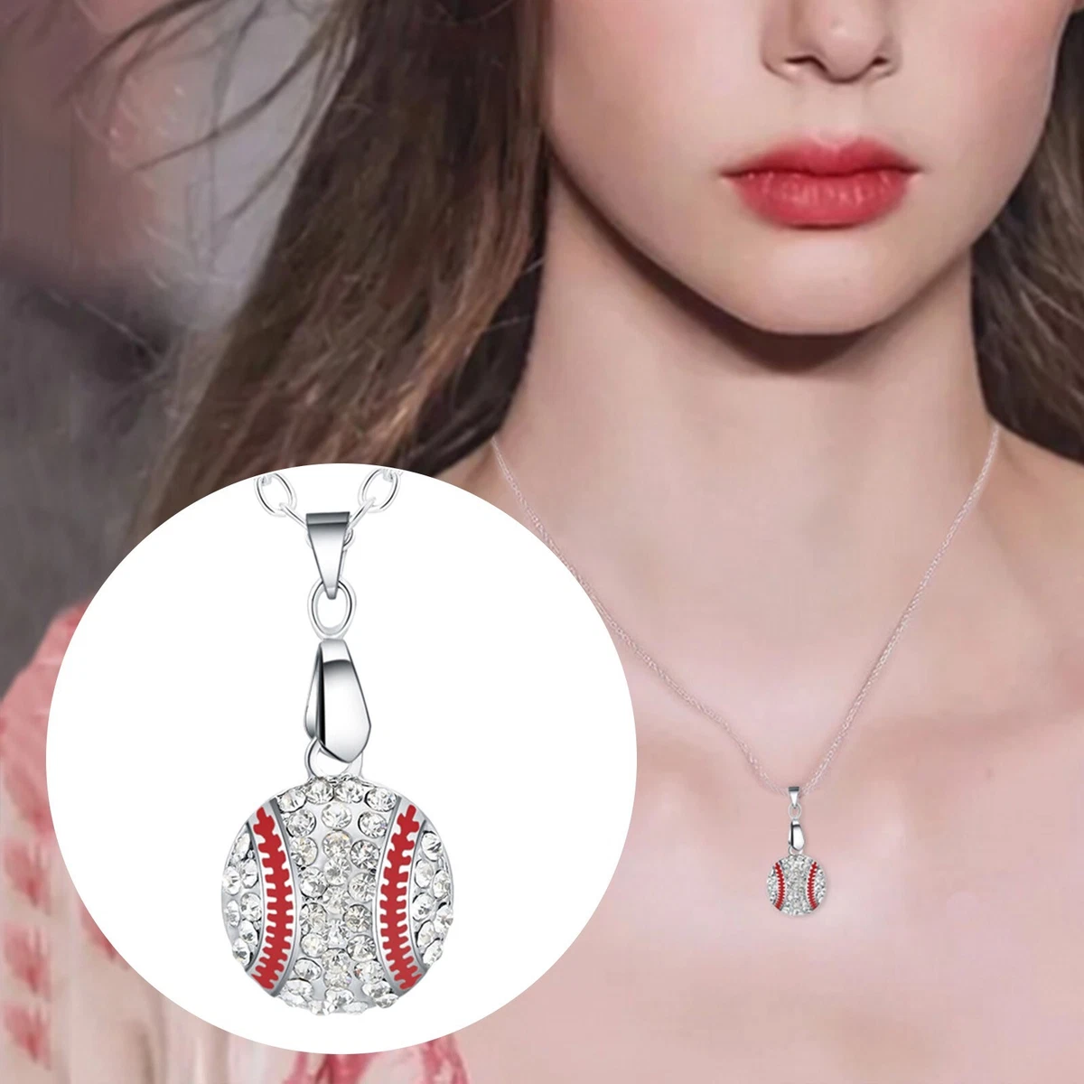 Cool cheap baseball necklaces