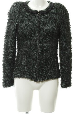 MAISON SCOTCH Kurzjacke Damen Jacke Gr. DE 32 schwarz-türkis Kuschel-Optik