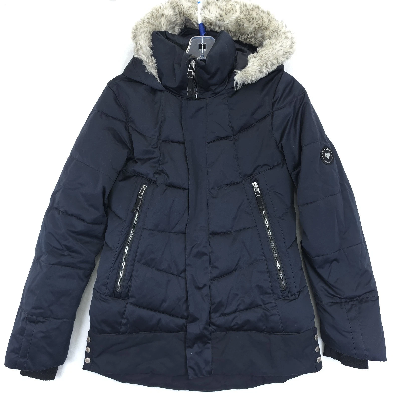 Obermeyer Jacket Teen Girls Large Blue Waterproof Hooded Ski Snow