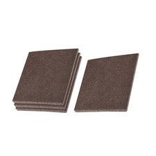 Felt Furniture Pads 90mm x 90mm Self Adhesive Square Floor Protector Brown 12Pcs