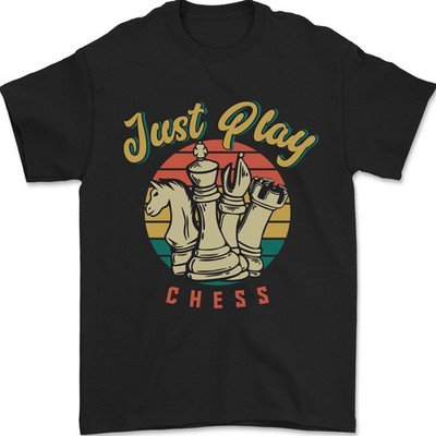 Just Play Chess Herren T-Shirt 100% Baumwolle