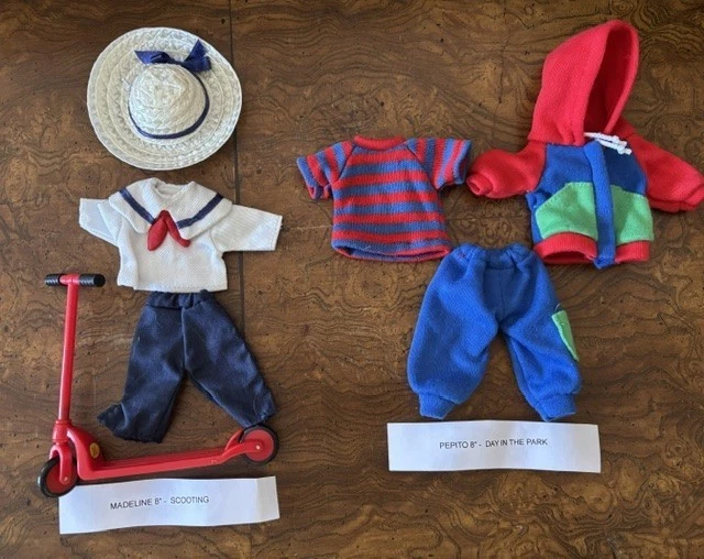 2002 Madeline Scooter Outfit  #84224 & Pepito "Day in the Park" outfit
