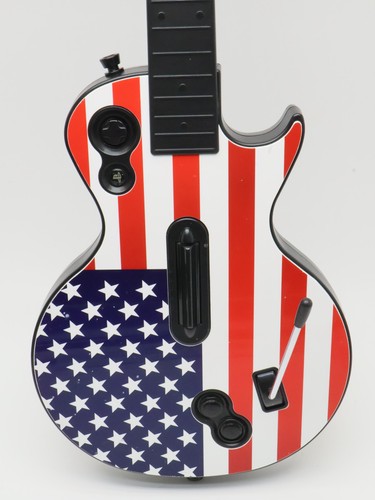 Manette PS3 sans fil Gibson Les Paul Guitar Hero rouge octane drapeau américain sans dongle - Photo 4/9