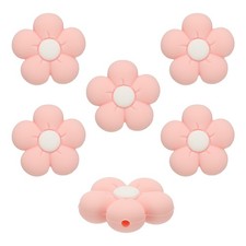 Knitting Needle Point Protectors, 6Pcs Needle Tip Stoppers Flower, Pink