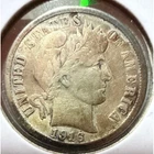 1916-S Barber Dime 90% Silver US Coin San Francisco Mint Mark S 093