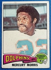 1975 Topps #475 Mercury Morris Dolphins VG