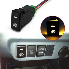 Fog Push Button Switch W Amber Led Background Indicator Lights Oem For Toyota