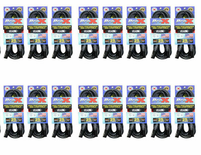 16 Pk 3 Pin DMX 25 ft Stage Lighting Par Light Shielded Cables PROX