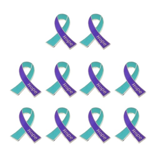 Modern Hope Emblem Pin Elegant Ribbon Detail Stain Resistant Metal Collar Pin - Zdjęcie 13 z 14