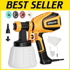 700W HVLP Paint Sprayer - 4 Nozzles, 3 Patterns