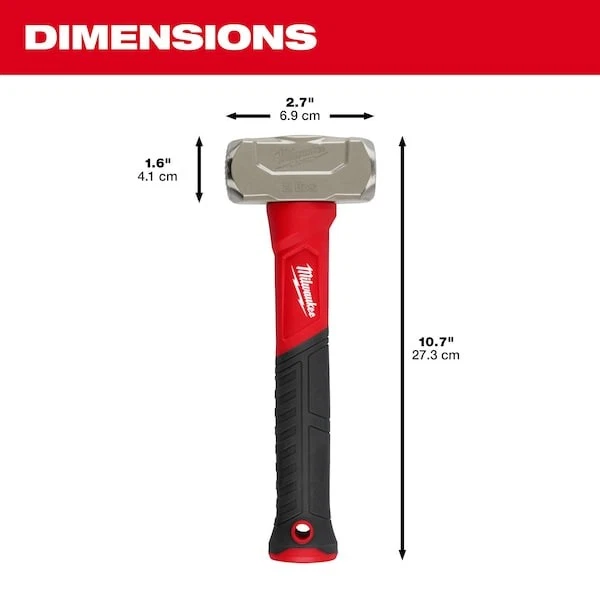 Martillo de trineo Milwaukee Tool 48-22-9311, 11" L, redondo Foto 2 de 4