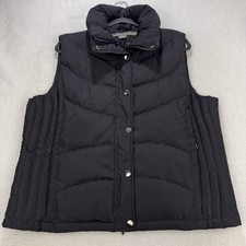 Kenneth Cole Reaction Vest Women XL Black Puffer Snap Front Stand Collar
