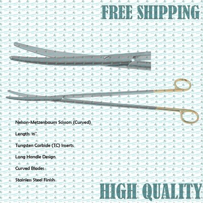 Nelson-Metzenbaum Scissors TC Straight 16''   Long Surgical Dissecting Scissors