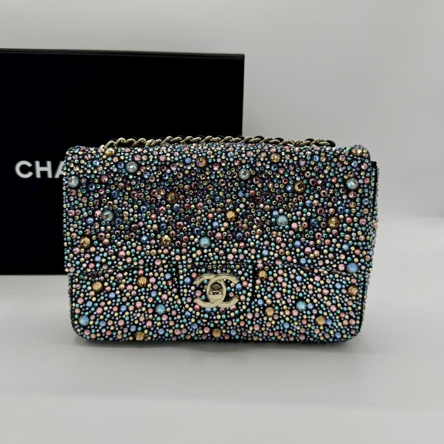 NEW w/Box Chanel Multicolor Rhinestone Mini Flap Bag 26C Cruise