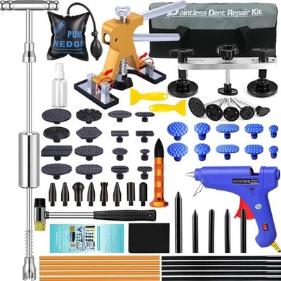 Auto dent repair kit, Bodywork tools, Dent puller, Slide hammer, Metal bridge...
