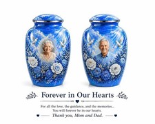 Custom Photo Cremation Urn for Ashes Personalized Memorial Urn for couple