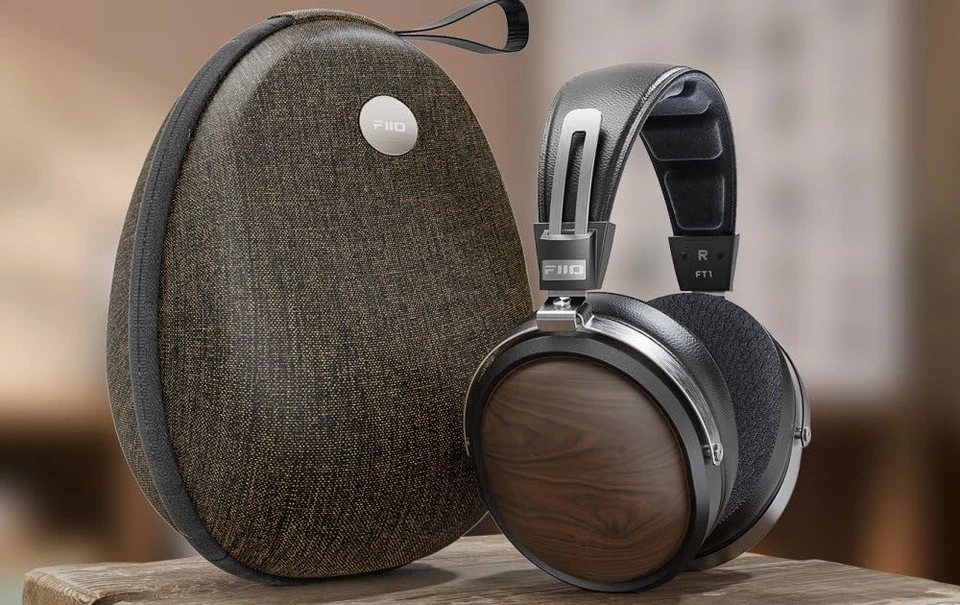 FT1 32Ω Large Dynamic Driver Headphones with Solid Wood Cups Foto 2 de 4