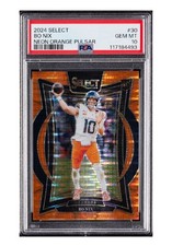 2024 Panini Select NEON ORANGE PULSAR PRIZM 3/7 Color Match Bo Nix RC #30 Rookie