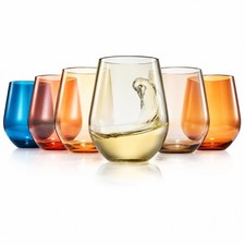 European Style Shatterproof Tritan Stemless Wine Glasses, Acrylic Glass Drink...