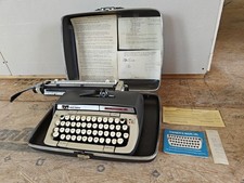 Vintage Smith-Corona SCM Classic 12 Portable Typewriter with hard case thumbnail