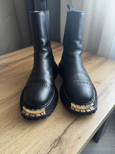 Women Sandro Paris Boots Black Leather 39