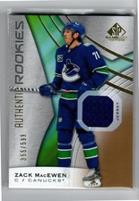 2019-20 SP Game Used Gold #150 Zack MacEwen JSY /599