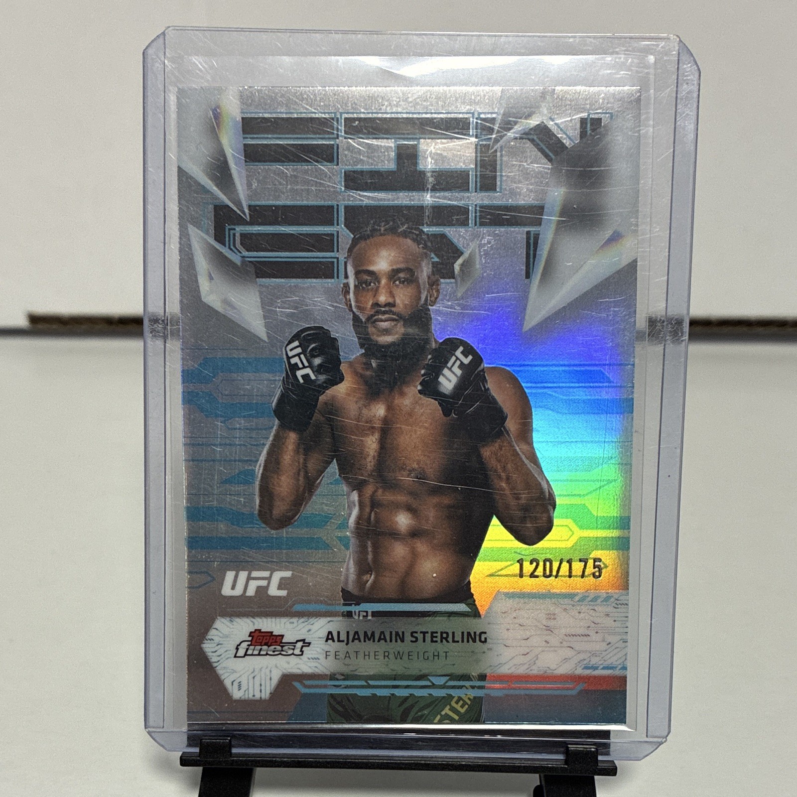 Topps Finest UFC MMA Aljamain Sterling Serial Numbered #120/175 Print Run 175