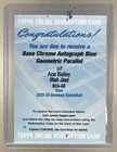 Ace Bailey 2025 Bowman Chrome #BCA-AB Blue Geometric Refractor Auto RC /150