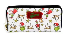 How The Grinch Stole Christmas Faux Saffiano Leather Zip Closure Wallet